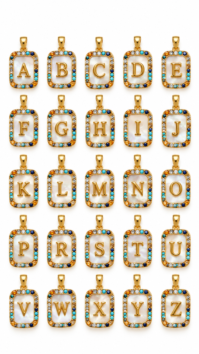 Lettere Madreperla Multicolor