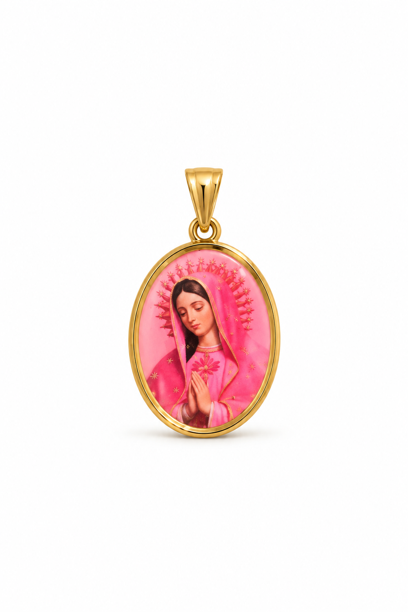 Ciondolo Madonnina Rosa