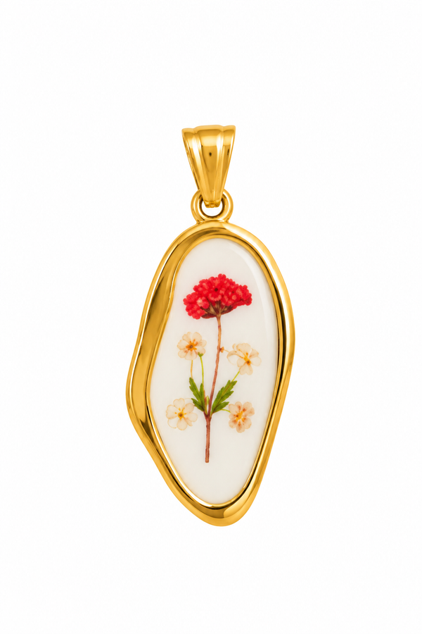 Ciondolo Fiore di Campo Rosso
