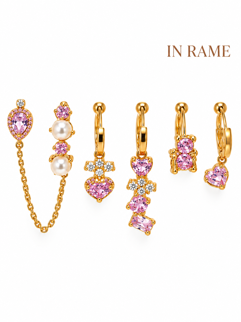 Set Orecchini Rosa