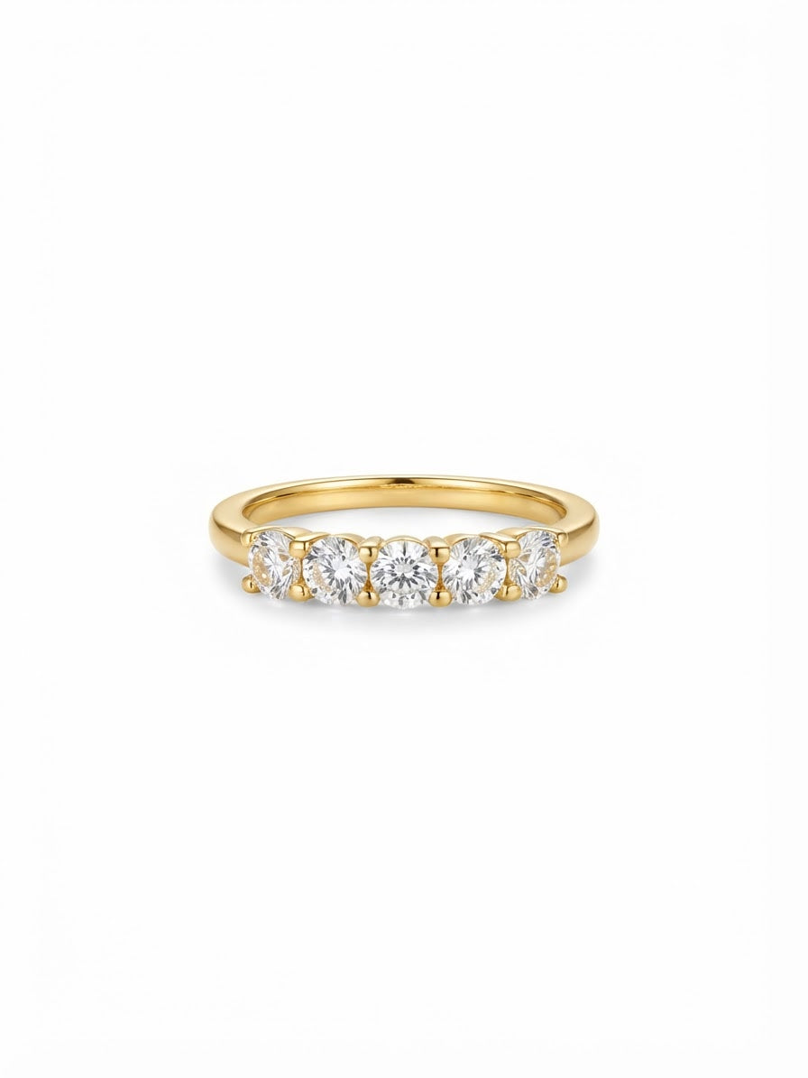 Anello 5 Zirconi