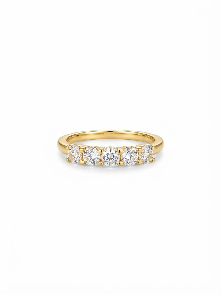 Anello 5 Zirconi