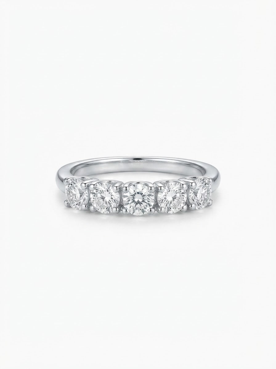 Anello 5 Zirconi