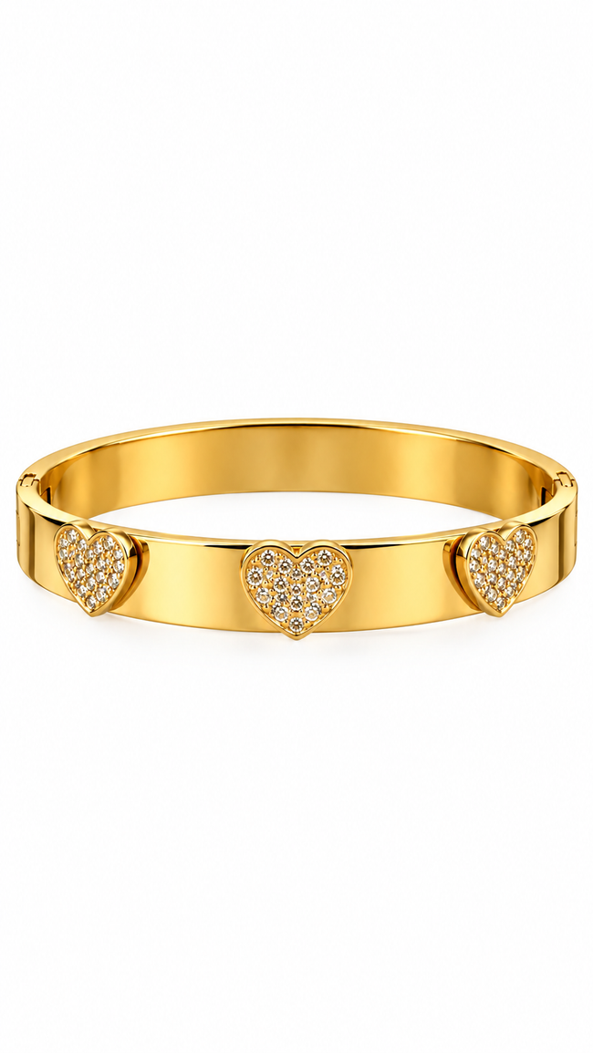 Bracciale Rigido Cuori