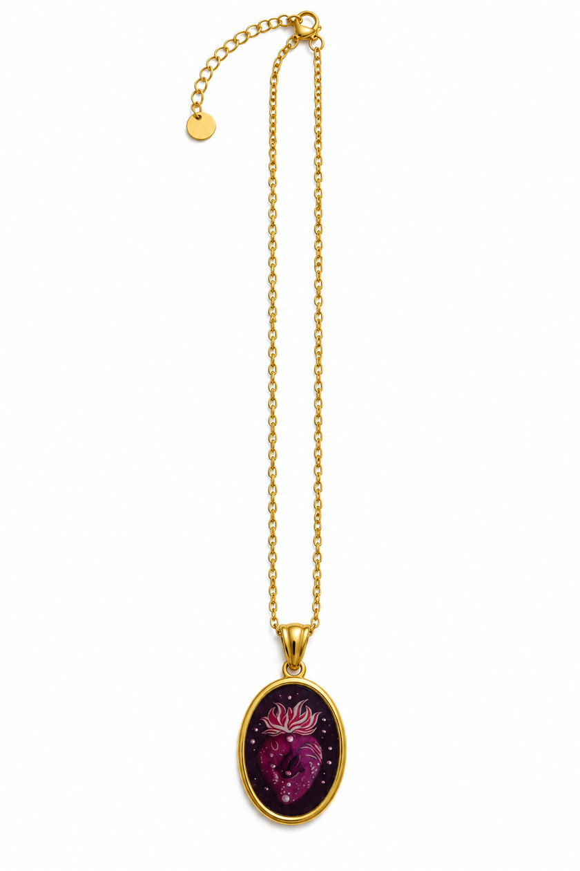 Collana Cuore Anatomico Floreale