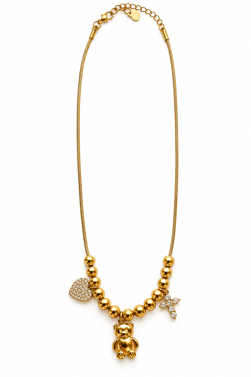 Collana Cuore Teddy Croce