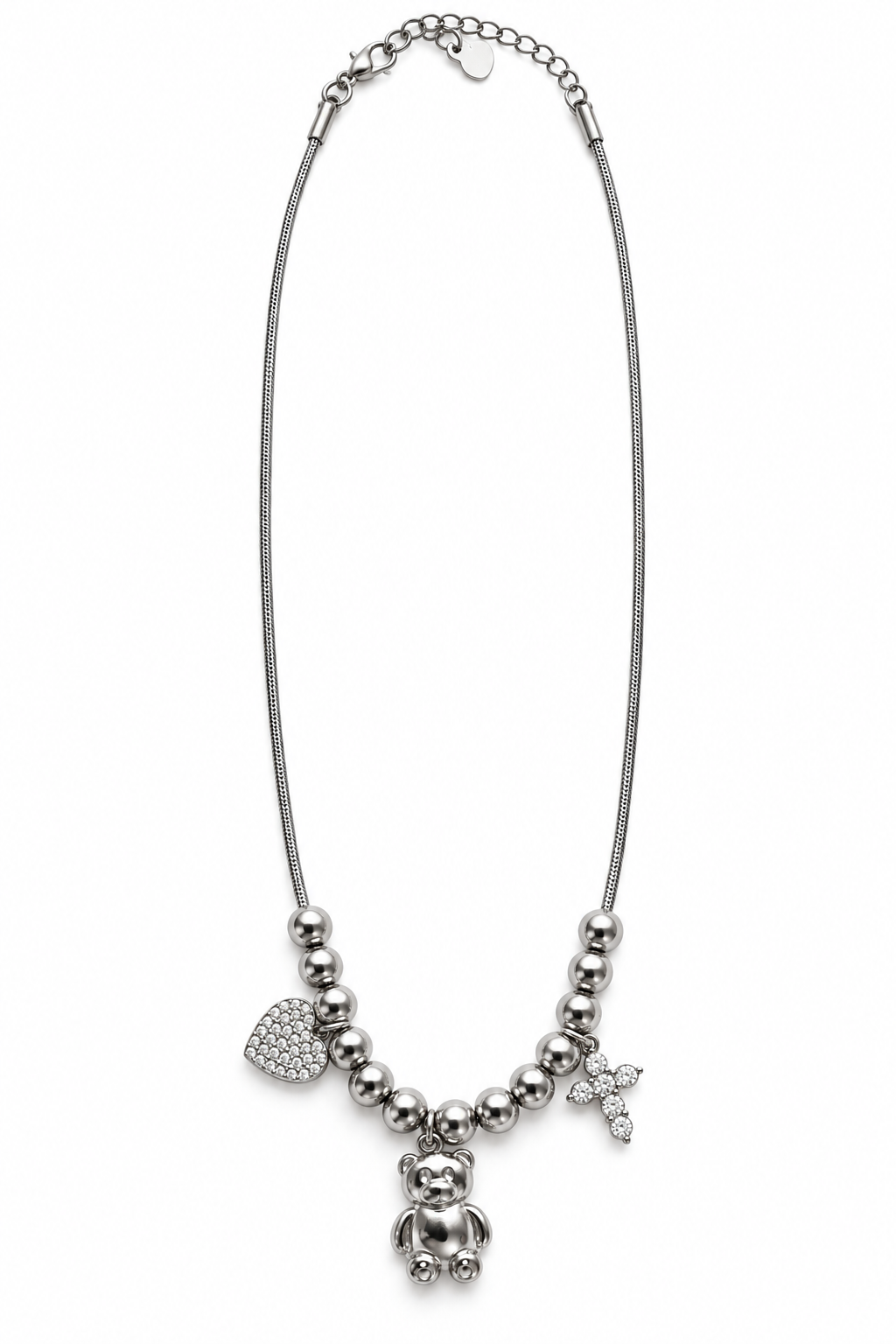 Collana Cuore Teddy Croce