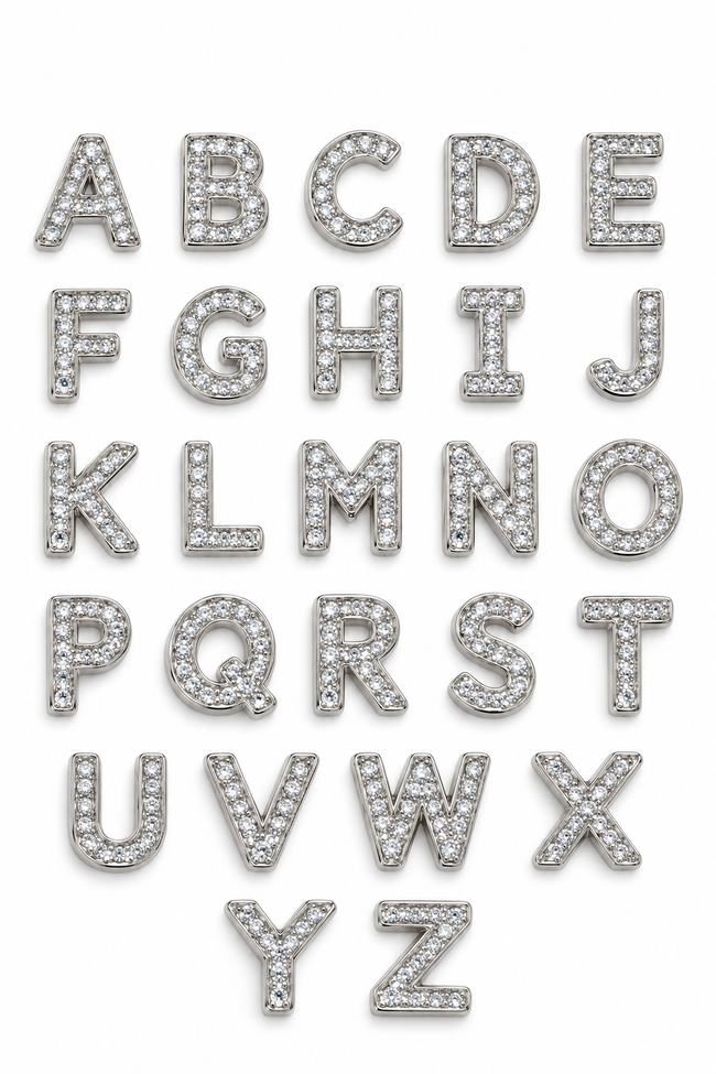 Lettere Con Strass Bracciale My Letter