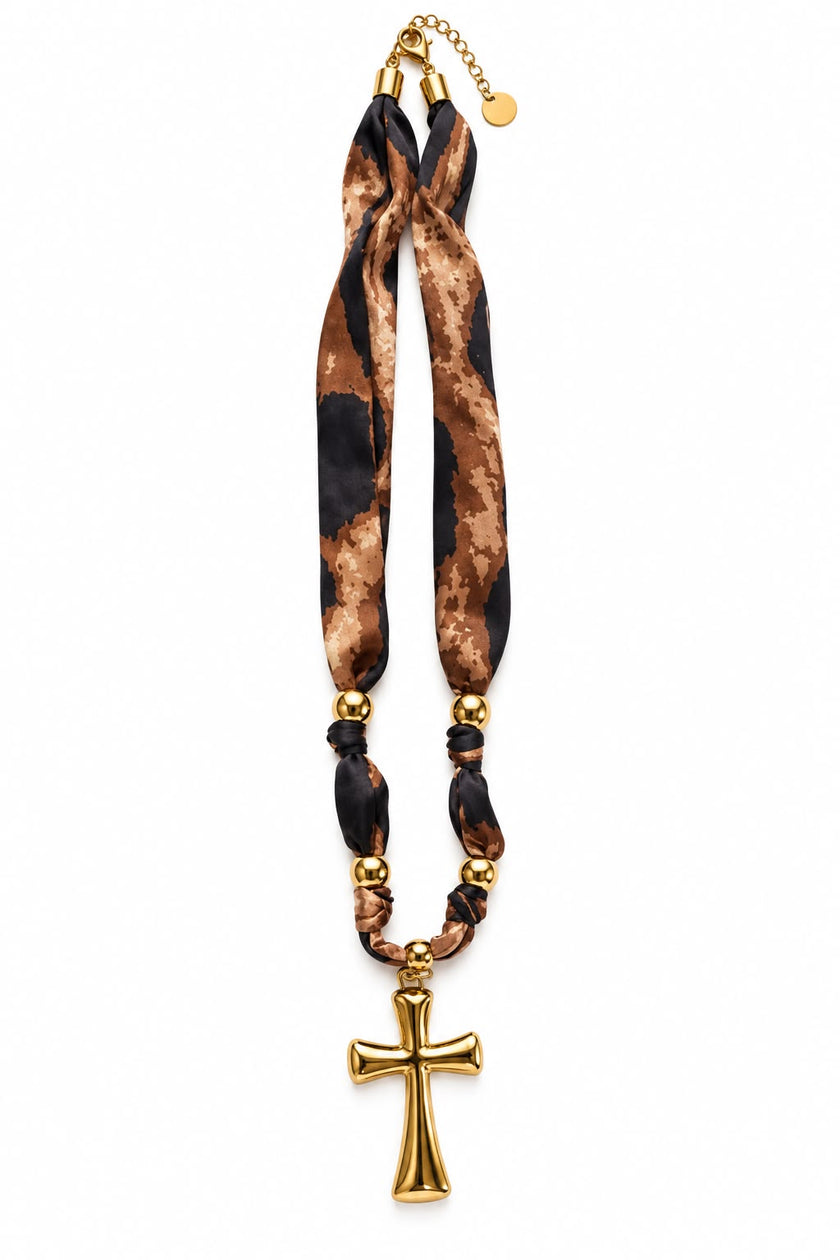 Collana Foulard Croce