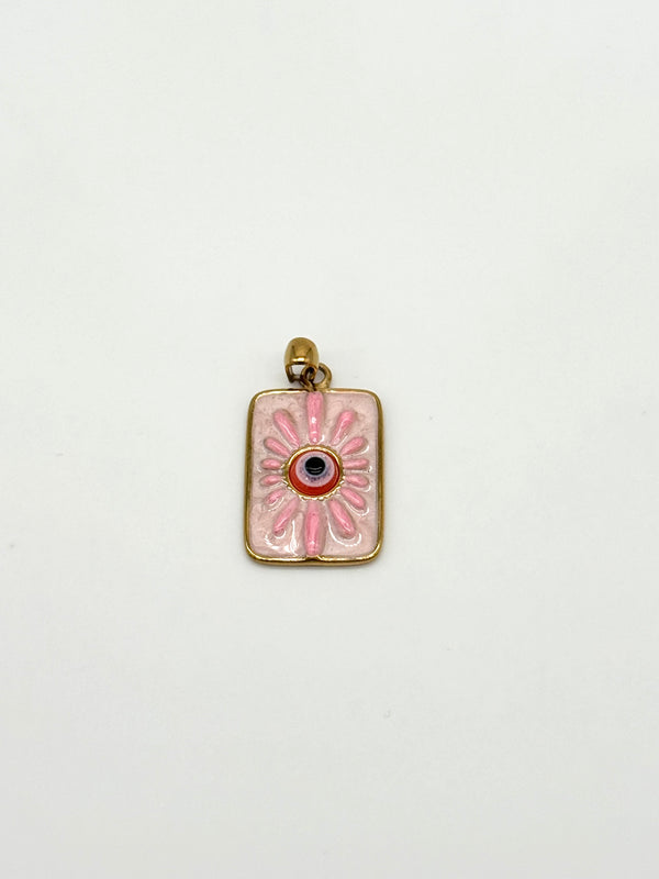 Ciondolo Occhio Greco Rosa
